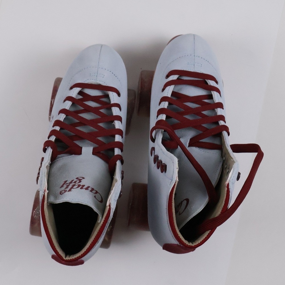 Candi Grl Roller Skates Carlin Blue Burgundy Size 10 Suede NEW MSRP 120 - Picture 5 of 6